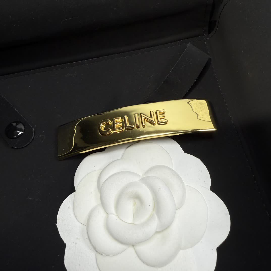 Celine Paris Gold Tone Hair Clip